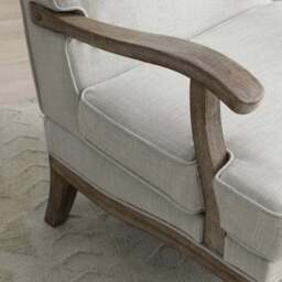 Esme Cream Linen Chair - thumbnail 3