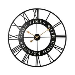 Hometime Good Times Round Skeleton Wall Clock