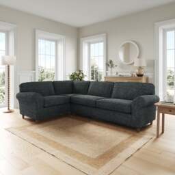 Flori Chunky Chenille Corner Sofa - thumbnail 1