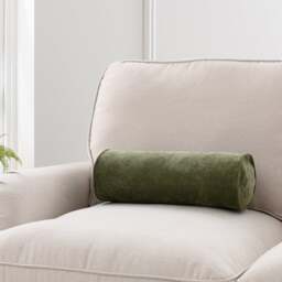 Velour Bolster Cushion Cover - thumbnail 1
