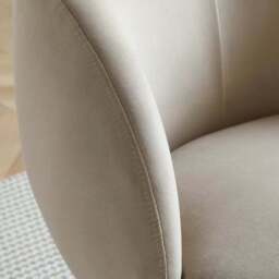 Tulip Velvet Curved Swivel Accent Chair - thumbnail 4