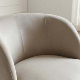 Tulip Velvet Curved Swivel Accent Chair - thumbnail 3