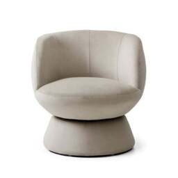 Tulip Velvet Curved Swivel Accent Chair - thumbnail 6