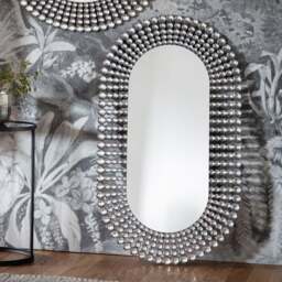 Sheraton Jewelled Oval Wall Mirror - thumbnail 1