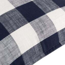 Yard Chesil Check Outdoor Cotton Square Cushion Cover - thumbnail 4