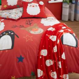Bedlam Jolly Santa Fleece Throw Blanket - thumbnail 2