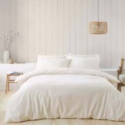 Catherine Lansfield Stripe 100% Brushed Cotton Reversible Duvet Cover & Pillowcase Set - thumbnail 3