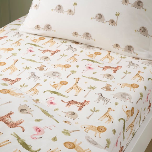 Set of 2 Little Wild Ones 100% Cotton Fitted Sheets - image 1