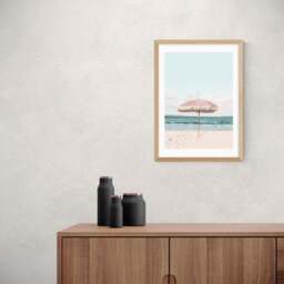 East End Prints Pink Umbrella Print - thumbnail 1