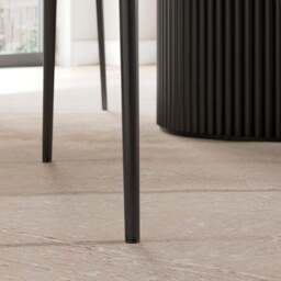 Kendall Dining Chair with Black Legs, Chenille - thumbnail 5