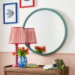 Remi Scalloped Round Wall Mirror - thumbnail 1