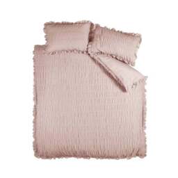 Catherine Lansfield Seersucker Frill Duvet Cover & Pillowcase Set - thumbnail 6