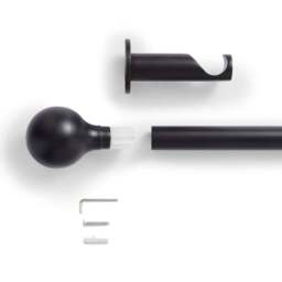Contemporary Ball Fixed Metal Curtain Pole - thumbnail 2