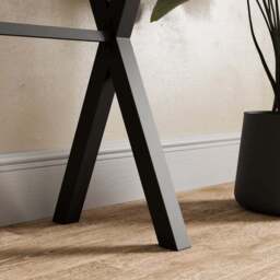 Ezra Console Table, Rustic Wood Effect - thumbnail 4