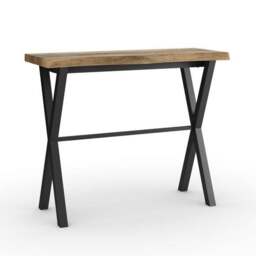 Ezra Console Table, Rustic Wood Effect - thumbnail 5