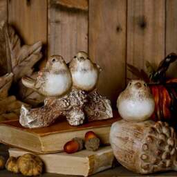 Country Living Wood Effect Birds on a Branch Ornament - thumbnail 5