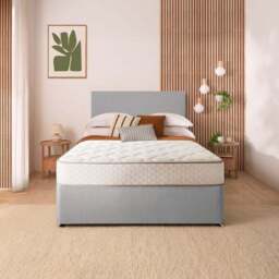 Silentnight Divan Set with Paris Headboard and 800 Pocket Spring Memory Foam Mattress - thumbnail 2