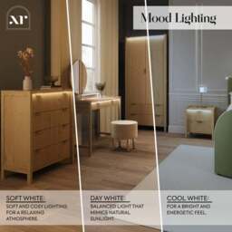 XR Living Dakota 2 Door Wardrobe with App Controlled LED Lights - thumbnail 5