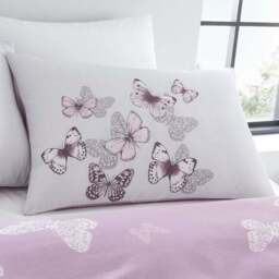 Catherine Lansfield Scatter Butterfly Heather Duvet Cover and Pillowcase Set - thumbnail 2