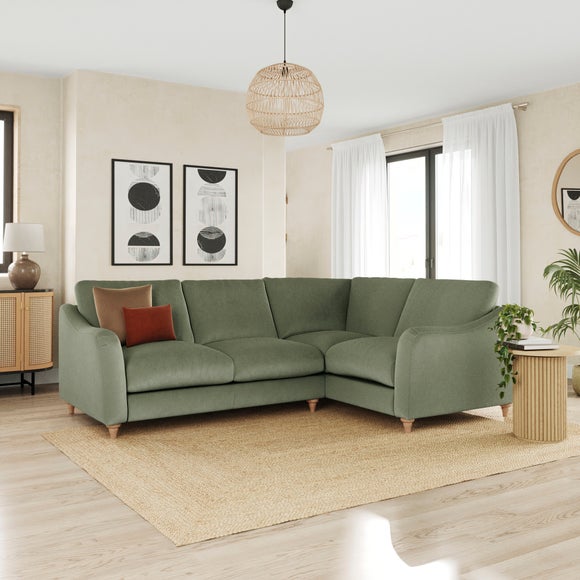 Hattie Matte Plush Velvet Corner Sofa - image 1
