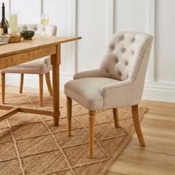 Beatrice Button Back Dining Chair, Fabric - thumbnail 1
