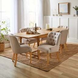 Beatrice Button Back Dining Chair, Fabric - thumbnail 2