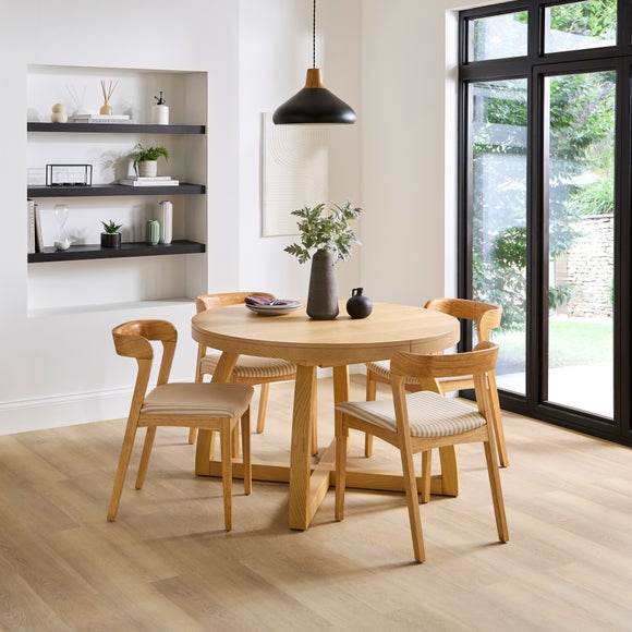 Judah Extendable 4 to 6 Seater Round to Oval Dining Table - image 1