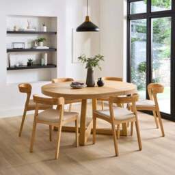 Judah Extendable 4 to 6 Seater Round to Oval Dining Table - thumbnail 4