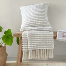Catherine Lansfield Stab Stitch Throw Blanket 125cm x 150cm - thumbnail 3