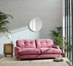 Martha Vintage Soft Chenille 3 Seater Sofa - thumbnail 2