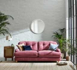 Martha Vintage Soft Chenille 3 Seater Sofa - thumbnail 1