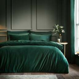 Laurence Llewelyn-Bowen - Luxury Teal Blue Duvet Cover Sets - Super King Bedding Size (220 X 260cm) - Peacock Bird & Floral Leaf Pattern - Soft Silky Touch (96% Polyester 4% Metallic
