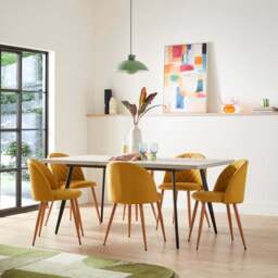 Zuri 4-6 Seater Rectangular Extendable Dining Table, Concrete Effect - thumbnail 5