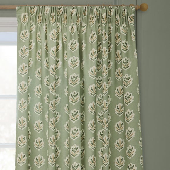 Sanderson Sessile Leaf Pencil Pleat Curtains - image 1