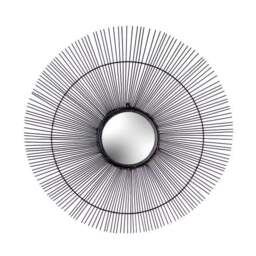 Paoletti Round Black Wire Wall Mirror - thumbnail 3