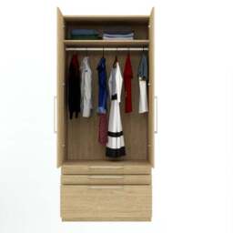 Foster Double 3 Drawer Wardrobe - thumbnail 5