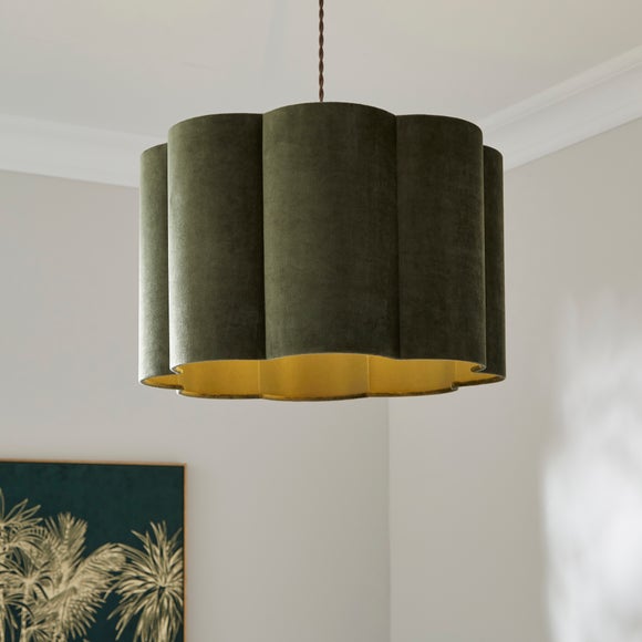 Alex Pleated Velvet Easy Fit Drum Lamp Shade - image 1