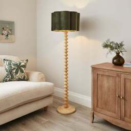 Alex Pleated Velvet Easy Fit Drum Lamp Shade - thumbnail 3