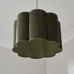Alex Pleated Velvet Easy Fit Drum Lamp Shade - thumbnail 4