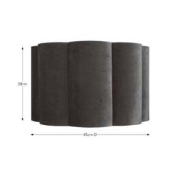 Alex Pleated Velvet Easy Fit Drum Lamp Shade - thumbnail 6