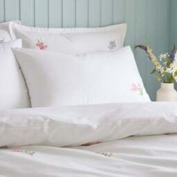 Foxley Embroidery 100% Cotton Duvet Cover & Pillowcase Set - thumbnail 2