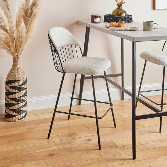 Dunelm Outlet Gold Bar Stools Dunelm Marcela Boucle Bar Stool