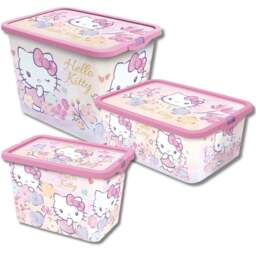 Hello Kitty Set of 3 Storage Boxes