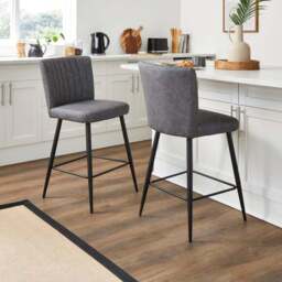 Taylor Counter Height Bar Stool, Faux Leather - thumbnail 2