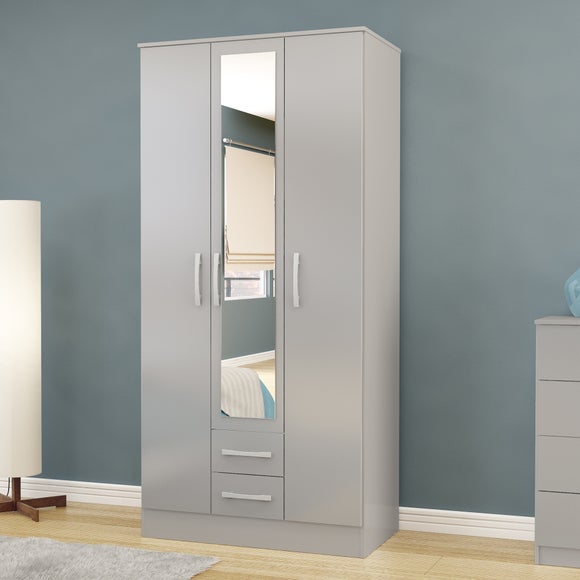 Lynx Triple Wardrobe, Mirrored - image 1