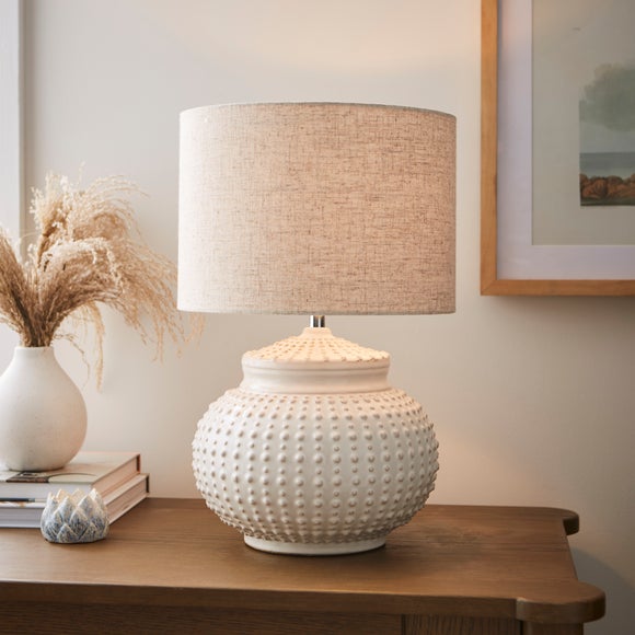 Zeeburg Urchin Ceramic Cream Table Lamp - image 1