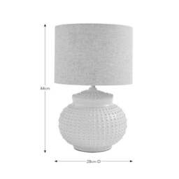 Zeeburg Urchin Ceramic Cream Table Lamp - thumbnail 6