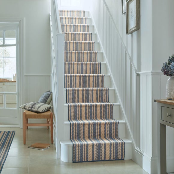 Churchgate Drayton Striped Jute Stair Runner by Dunelm