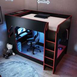 Shuttle High Sleeper Gaming Bed Frame - thumbnail 3