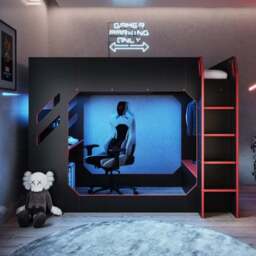 Shuttle High Sleeper Gaming Bed Frame - thumbnail 2